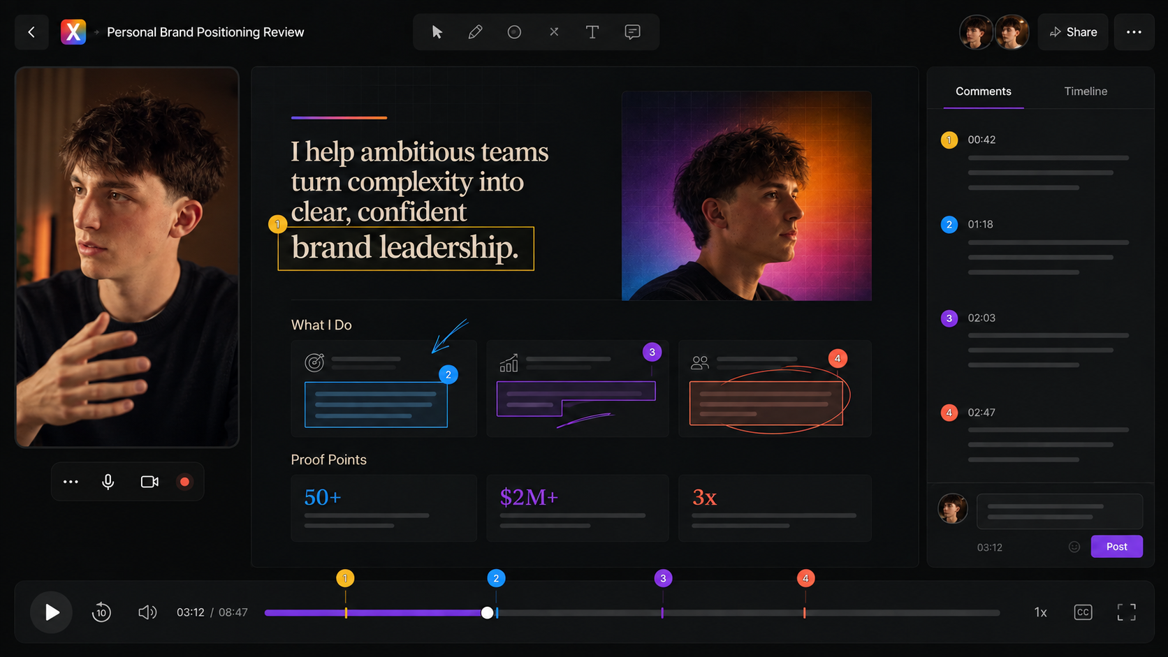 Personal Feedback inside CreatorX
